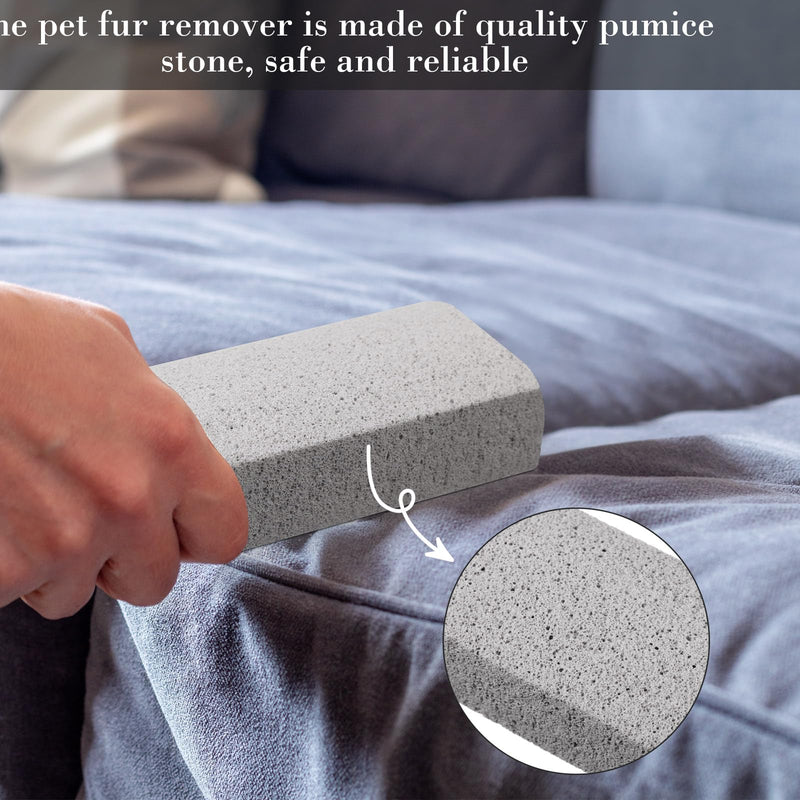 Loopeer 2 Pcs Pet Hair Remover Pumice Stone for Dog Cat Hair Removal Cleaning Pet Hair Stone 6 Inch Dog Fur Removal Tool for Car Interior Bedding Carpet Couch Furniture Cleaning (3.74 x 2 x 1.6 in) 3.74 x 2 x 1.6 In - PawsPlanet Australia
