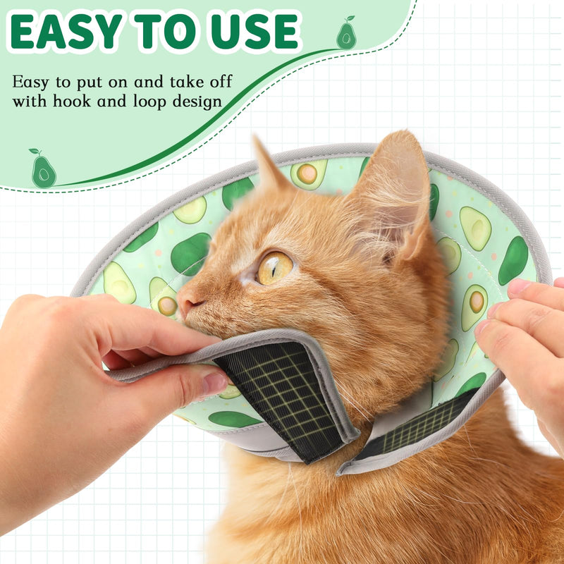 Cat Cone Collar Soft, Comfortable Cat Recovery Collar Pet Cone for Small Large Cats, Lightweight Elizabethan Collar for Cats Kittens After Surgery Prevent from Licking Wounds, Green, S S Neck Girth(5"-8") - PawsPlanet Australia