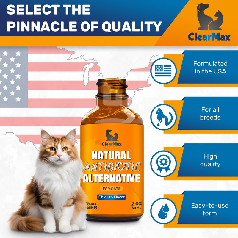 Antibiotics for Cats ◆ Cat Antibiotic ◆ Natural Antibiotics for Cats ◆ Cat Antibiotics ◆ Antibiotic for Cats ◆ Cat Multivitamin ◆ Pet Antibiotic ◆ 2 Oz 2 Fl Oz - PawsPlanet Australia