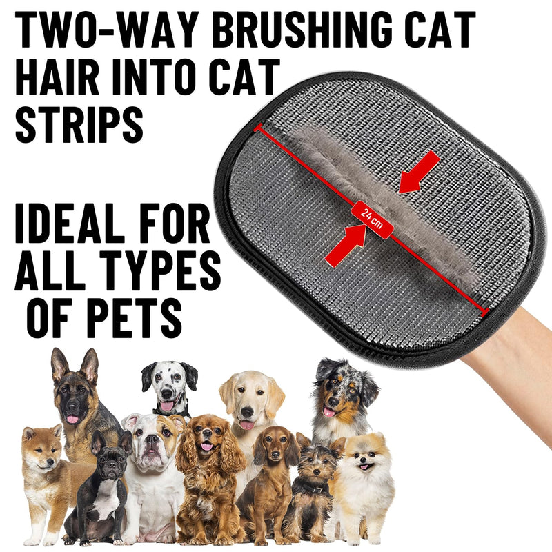 Pet Hair Remover Glove - 4-in-1 Grooming Kit with Hair Removal Glove, Nail Clippers, Comb & File - Dog & Cat Grooming Tools for Furniture, Clothes & Fur” - PawsPlanet Australia