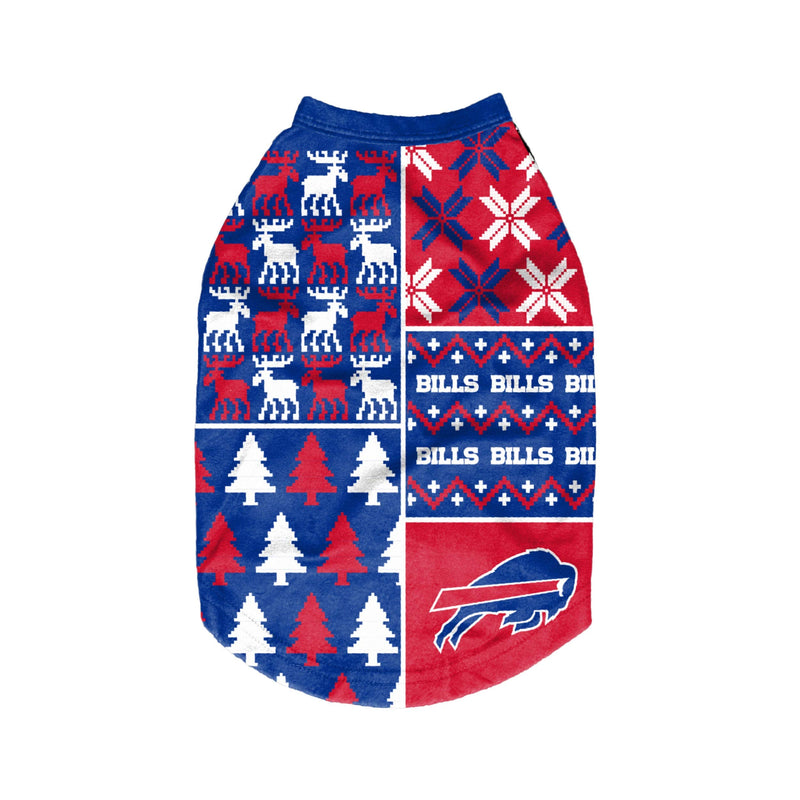 FOCO NFL Unisex-Adult Busy Block Family Matching Collection Set Holiday Pjs Buffalo Bills Dog - L - PawsPlanet Australia