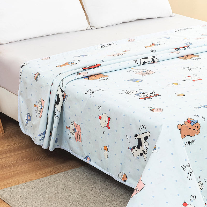 WenBags Waterproof Dog Bed Cover 60 * 80 Inches Throw Size,Pet Hair Resistant Reversible Couch Cover Mattress Protector,Leakproof Bed Liner/Sheet/Blanket for Adults Elderly Pets,Cute Dogs 60*80 Cute Dogs - PawsPlanet Australia