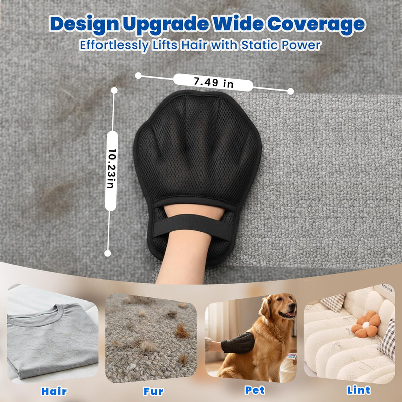 Pet Hair Removal Gloves, Reusable Electrostatic Pet Removal Gloves for Cats & Dogs, Magic Brush Pet Hair Remover Tool for Couch, Carpet,Laundry,Sofa 1 - PawsPlanet Australia