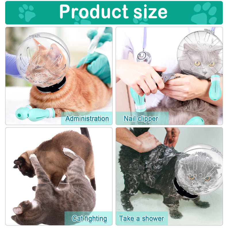 Cat Muzzle for Grooming Cat Adjustable Hood with Cat Paw Covers, Kitten Breathable Anti Bite Muzzles Anti Scratch Boots Silicone Cat Shoes Boots Cat Paw Protector for Cats Bathing Shaving (Large) Large - PawsPlanet Australia