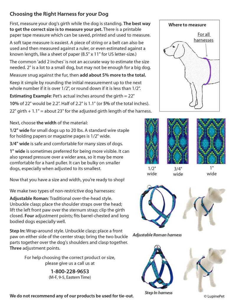 Lupine Reflective Adjustable Dog Harness 3/4" Wide Pink Paws with 14-24" Girth 3/4"w; 14-24" girth - PawsPlanet Australia