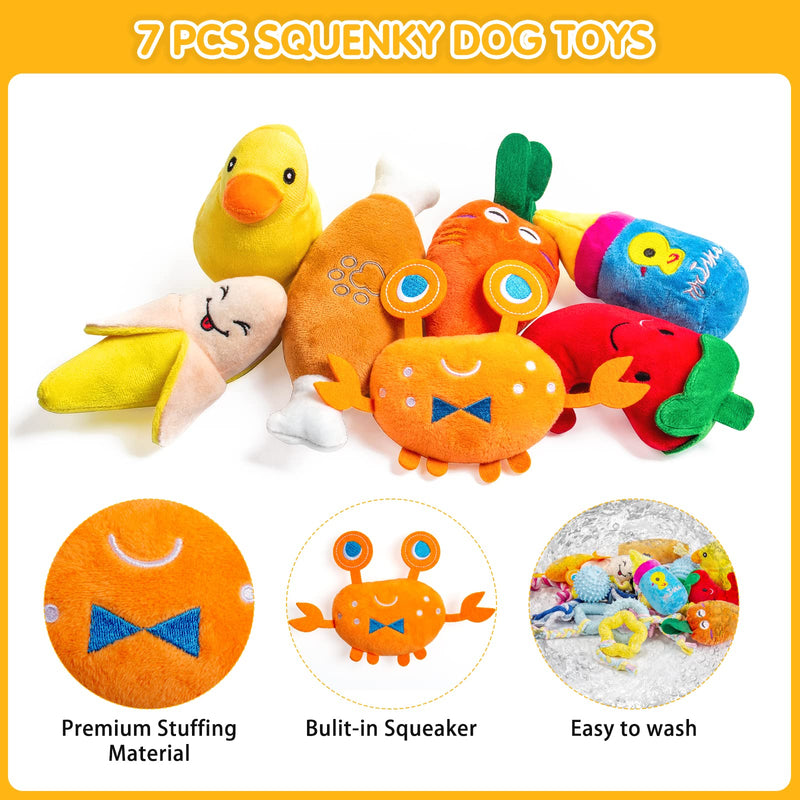 Squeaky Dog Toys for Puppy Small Medium Dogs 18 Units Stuffed Toys with Rubber Toys in Bulk Plush Dog Toy Safe Fetch Chew Toys Pack for Chewing and Teething.… 18 PCS - PawsPlanet Australia