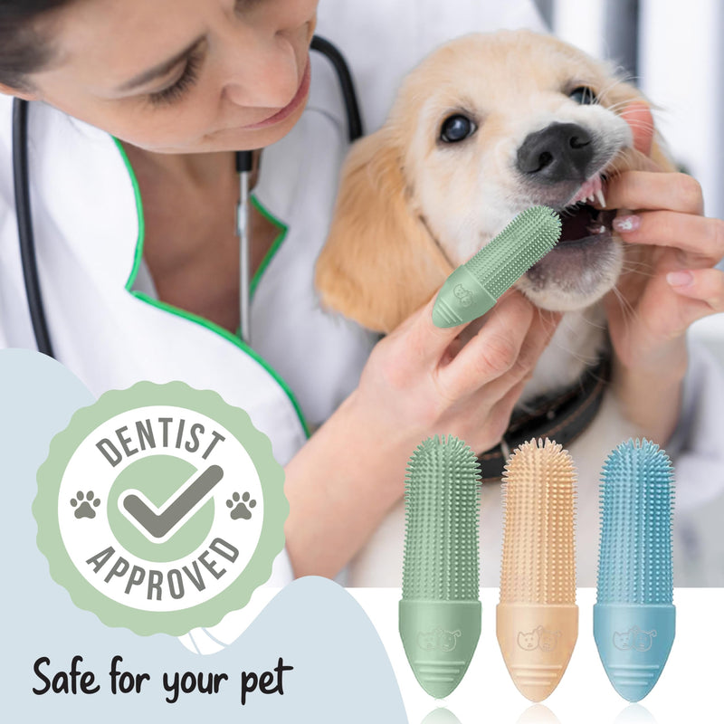 DR. Z'S GOODEEZ Pet Toothbrush for Dogs and Cats. Food Grade Silicone 360° Finger Brush. USA Dentist Approved!! - PawsPlanet Australia