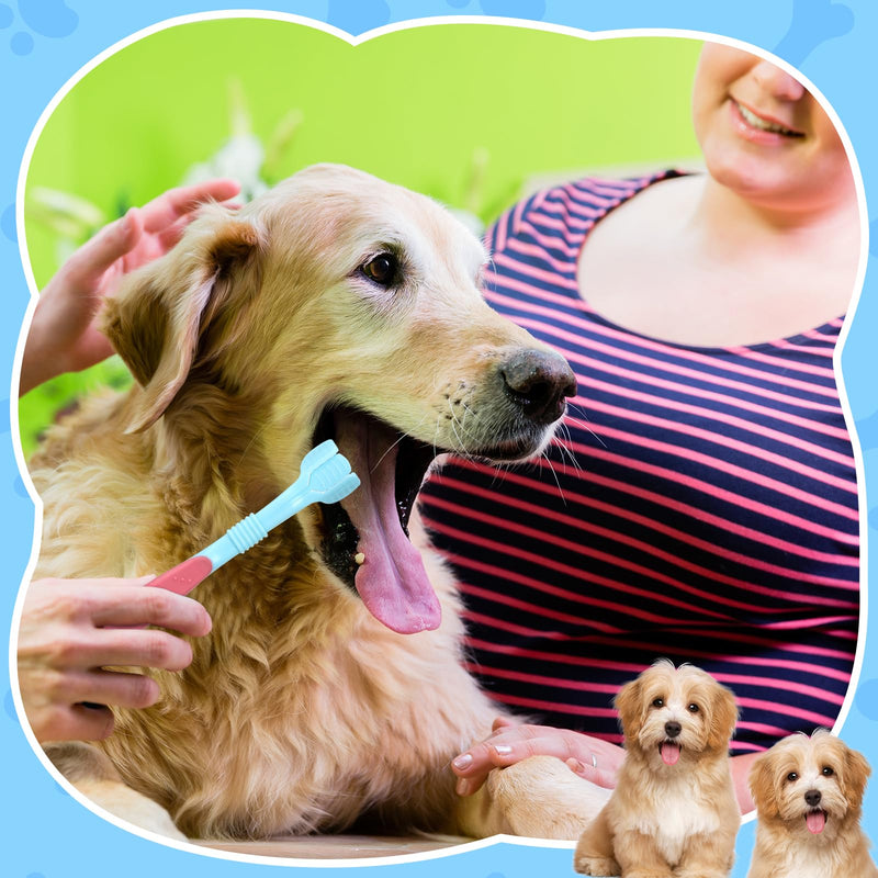 Vesici 20 Pcs 7 Inch Dog Toothbrush 3 Sided Dog Tooth Brush Cat Toothbrush Pet Teeth Cleaning Brush Dental Care Suitable for Most Pets Puppy Kitten Different Teeth and Mouth Shapes Cleaning - PawsPlanet Australia