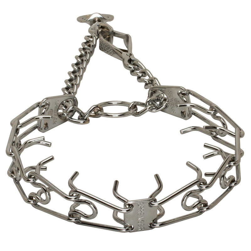 Herm Sprenger Chrome Plated Ultra Plus Prong Collar for German Shepherd with Swivel and Quick Release Snap Hook - 3.2 mm x 23 inches - PawsPlanet Australia