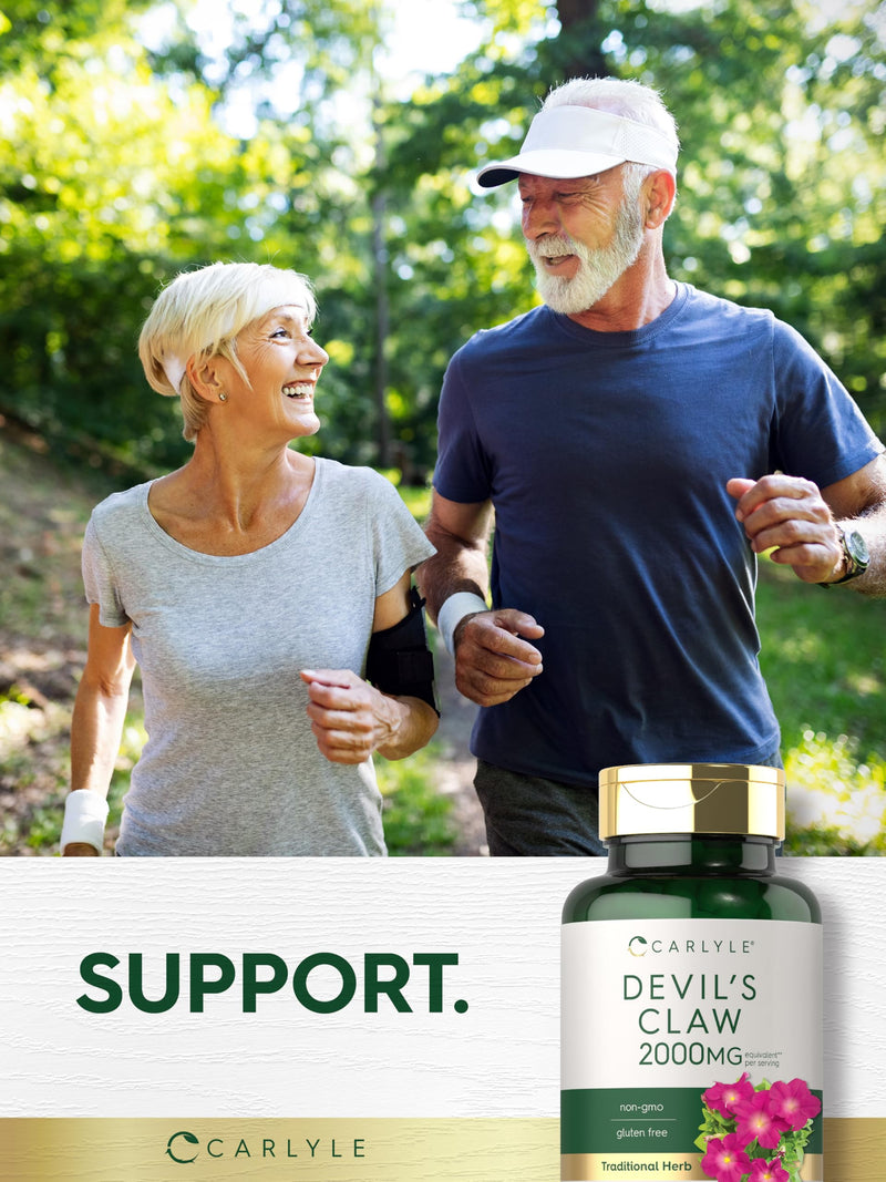 Carlyle Devils Claw | 200 Capsules | Concentrated Root Extract | Devils Claw Herbal Supplement | Non-GMO, Gluten Free Supplement - PawsPlanet Australia