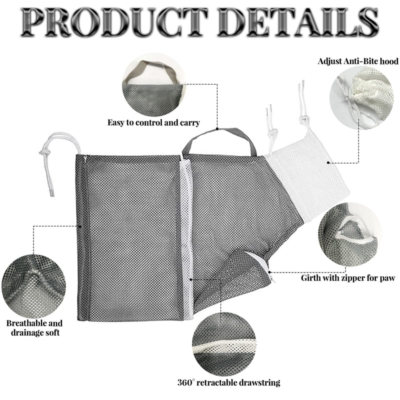 2PCS Cat Bathing Bag, Adjustable Cat Grooming Net Bag Breathable Cat Shower Bag for Cat Restraint Washing Bathing Nail Trimming Injection Medicine Taking (Green, Grey) - PawsPlanet Australia
