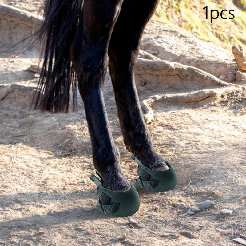 Horse Hoof Boots Sturdy Comfortable Protective Cover Equine Hoof Protector Horses Protection Rubber for Riding Training Equestrian Supplies, L - PawsPlanet Australia