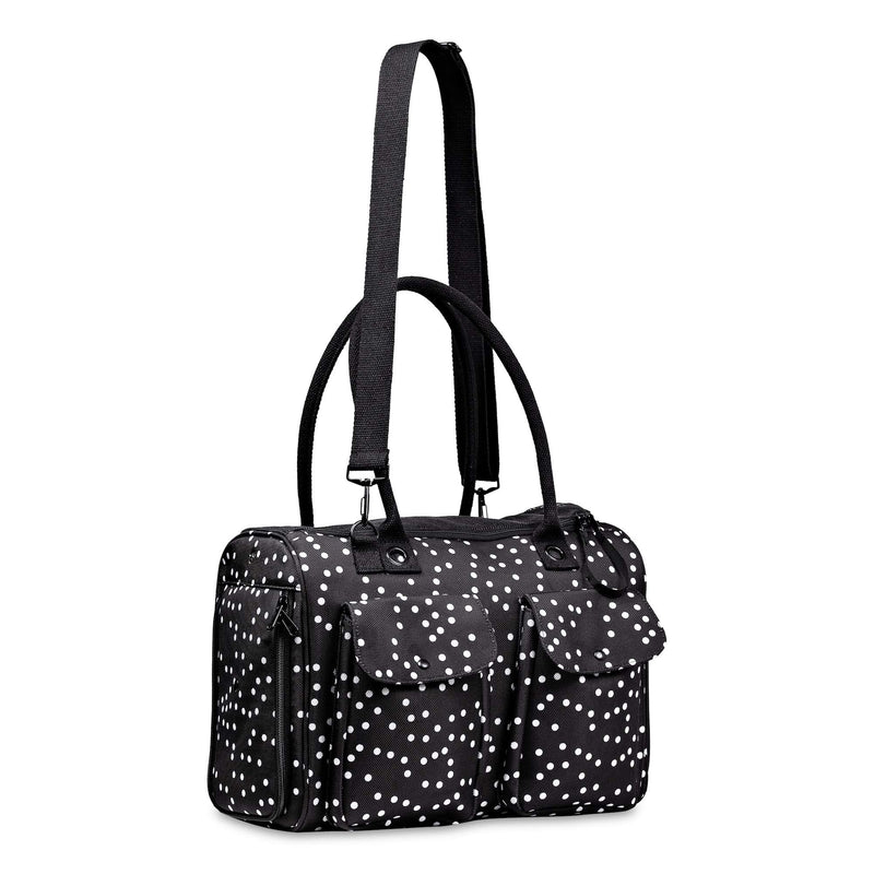 Fashion Dog Carrier Cat Carrier Rabbit Carrier- Soft Sided Pet Carrier Purse Bag - Breathable Mesh Airline Approved Pets Travel Tote Bag with Pockets (Black Polka dot) black polka dot - PawsPlanet Australia