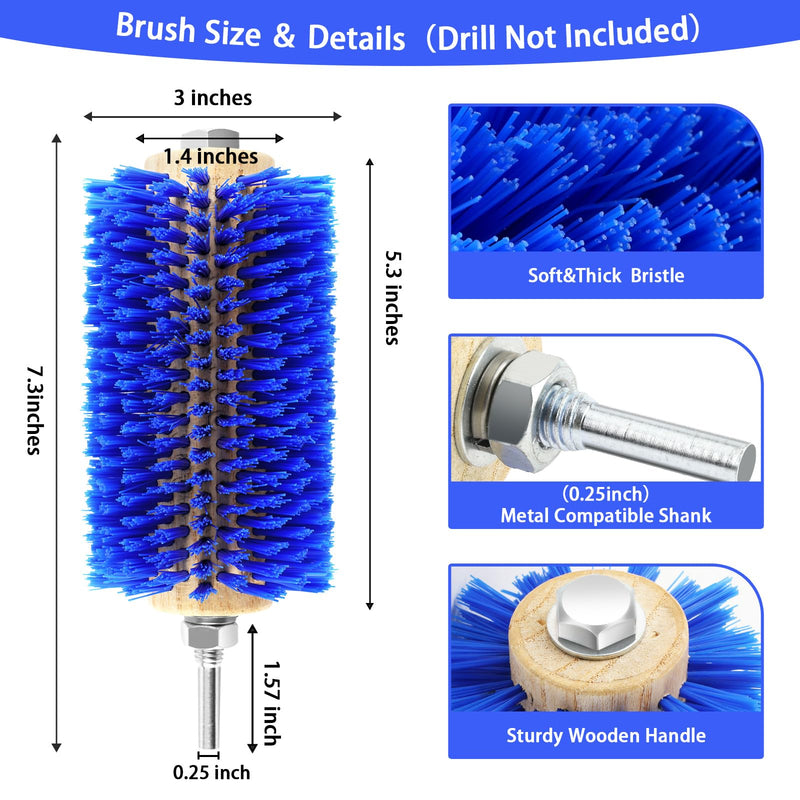 2 Pcs Mini Roto Brush for Livestock, Drill Brush Attachment for Stimulating Livestock Hair, Scratching Shedding Tool for Cattle Horse Sheep Goat Grooming - PawsPlanet Australia