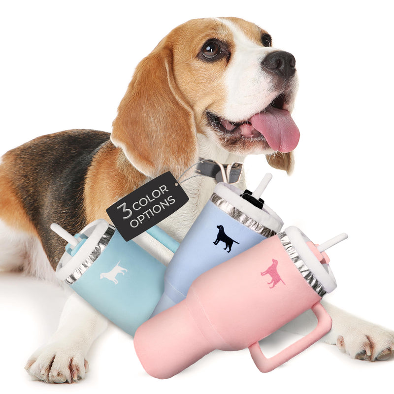 Pup Cup Tumbler – Plush and Squeaky Funny Dog Toys, Perfect Cup Toy for Small, Medium, and Large Dogs, and Coolest Presents for Puppy Birthdays (Pink Peach Dust) Pink Peach Dust - PawsPlanet Australia