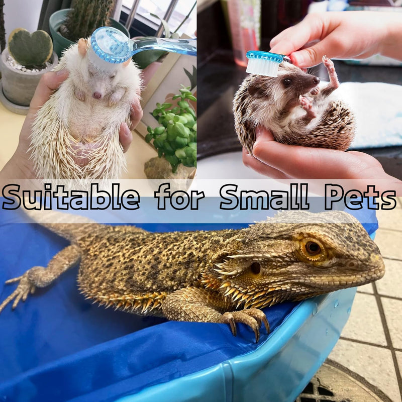 Bearded Dragons Foldable Bathtub with Soft Brush and Towel Set Reptile Accessories Swimming Pool Relax Cleaning Set for Small Pets Guniea Pig Turtle Hedgehog (11.8x3.93In) 11.8x3.93in - PawsPlanet Australia