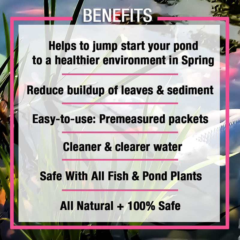 MICROBE-LIFT 10XSSCX1 Spring and Summer Pond and Outdoor Water Garden Cleaner, Safe for Live Koi Fish, Plant Life, and Decor, 16 Ounces - PawsPlanet Australia