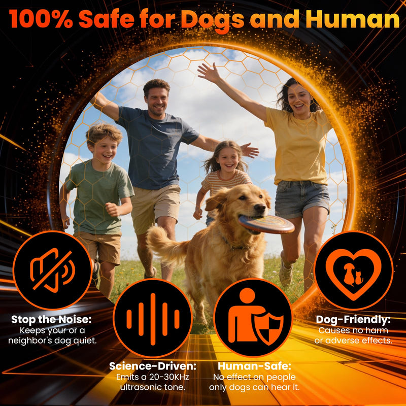 Dog Bark Deterrent Device 2X Anti Barking Device for Dogs, 4 Modes Stop Neighbors Dog Barks Control Indoor Outdoor Yard 50ft Range Compact Gentle Leader for Dogs Rechargeable Puppy Behavior Aids