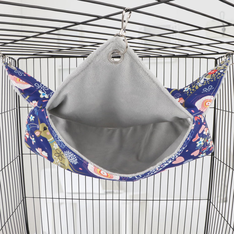 Bird Double Hammock Warm Nest Bed for Parrot Budgie Parakeet Cockatiel Conure Lovebird Hamster Rat Mice Chinchinlla (L) L - PawsPlanet Australia