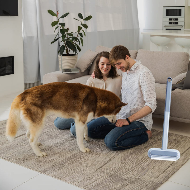 Pet Hair Remover, 4 in1 Cat and Dog Hair Remover for Couch with Extra long Handle, 17-Inch, Cat Lint Squeegee for Furniture, carpet, Clothes, Bedding, Tile, Hardwood Floor, Car, Window - PawsPlanet Australia