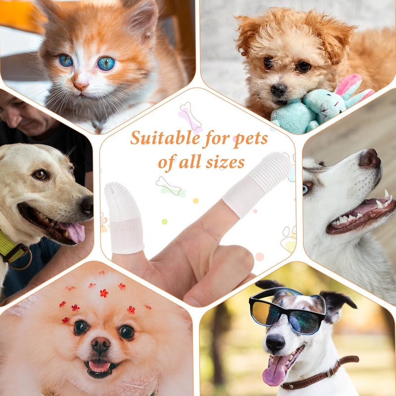 Sibba Dog Toothbrush 20Pcs Pet Toothbrush Finger Toothbrushes 360º Dog Tooth Brushing Kit Finger Cleaning Gloves Washable Cat Toothbrush Comfortable Brush Tape Pad Clean Cushion