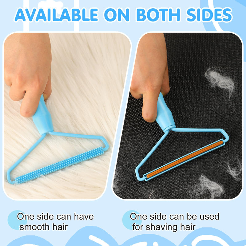 Honeydak 3 Pieces Hair Remover Tool Dog Hair Remover Pro Silicone Cleaner Brush Roller Fuzz Hairball Brush for Carpet Rake, Car Mat, Couch, Pet Bed, Clothes Blue - PawsPlanet Australia