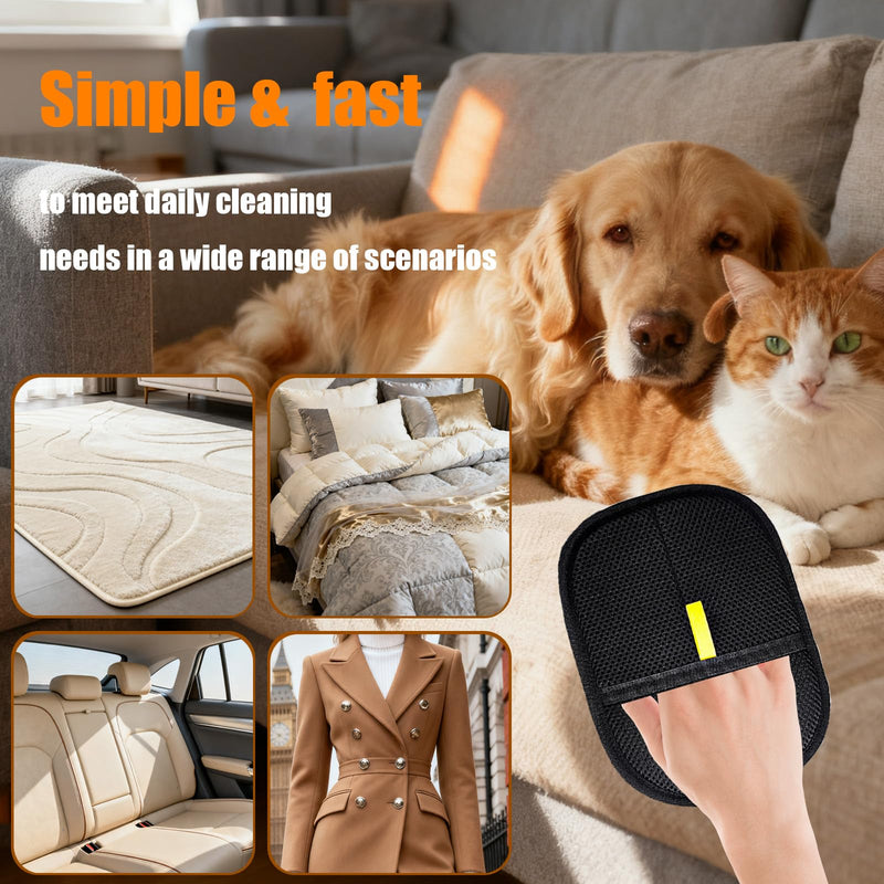 Pet Hair Removal Gloves for Cats and Dogs, Reusable electrostatic pet Hair Removal Gloves, pet Hair Removal Tools for Clothes, Sofas, Carpets, and car Seats - PawsPlanet Australia