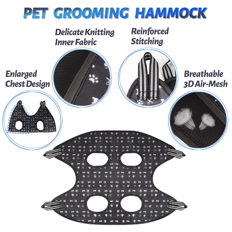 Pet Dog Grooming Hammock Harness for Grooming (XL 80lb), Dog Sling Holder for Clipping Nails with Clippers, Pet Comb XL for X-Large Dogs 80LB - PawsPlanet Australia
