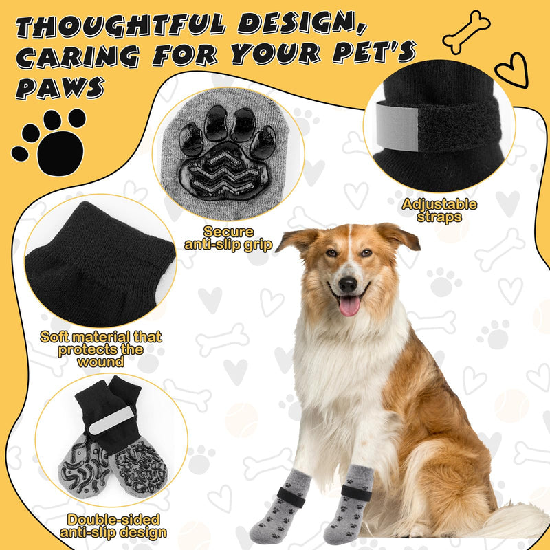 12 Pcs Dog Socks for Hardwood Floors Non-Slip Dog Socks Shoes Prevent Licking Paws Double-Sided Paw Protection Warm Outdoor Indoor to Prevent Slipping and Licking(Medium Size) Medium Size - PawsPlanet Australia