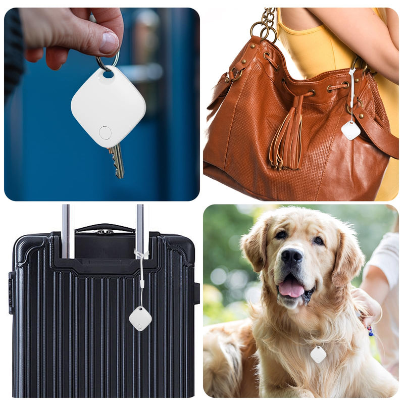 AURTEC Smart Air Tracker for Pets, Vehicles, Keys & Luggage - Compatible with Apple Find My App (iOS Only), Real-Time Global Location Tracking, Long Battery Life, Geo-Fencing, White 1 Pack - PawsPlanet Australia