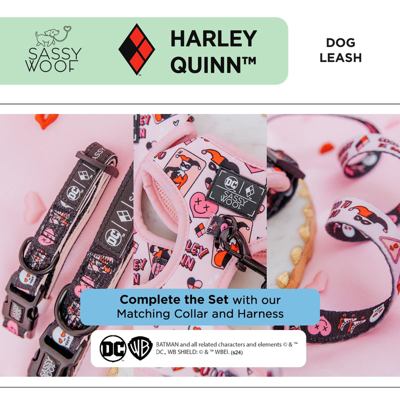 Sassy Woof Harley Quinn™ Dog Leash 60-Inch with Neoprene Padded Handle - Comfortable, Durable, and Stylish for Small to Large Dogs - Officially Licensed - PawsPlanet Australia