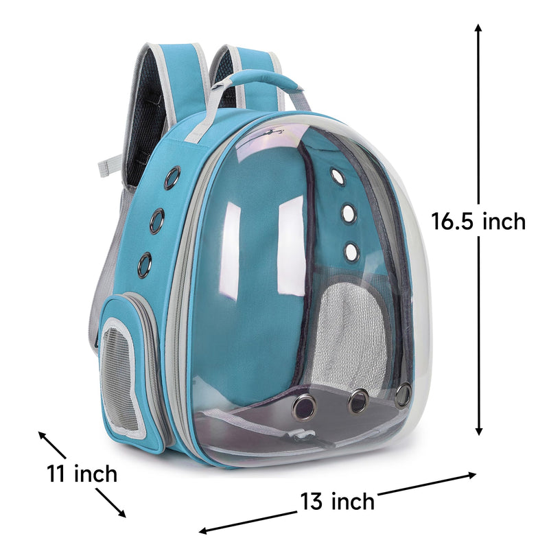 Cat Bubble Backpack Carrier for Small Medium Dogs Cats Carrying Bag, Airline Approved Pet Travel Carrying Bag Dog Hiking Walking Outdoor Backpack (Blue) Blue - PawsPlanet Australia