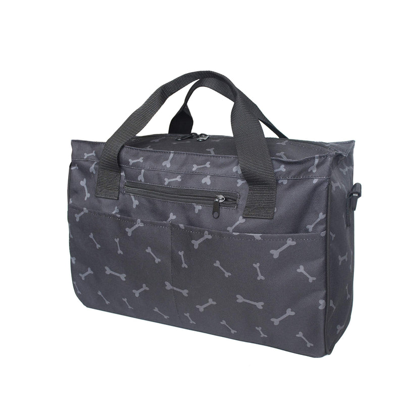 Dog Travel Bag, Pet Luggage Suitcase Weekend Tote Carrier with Collapsible Bowl Black - PawsPlanet Australia
