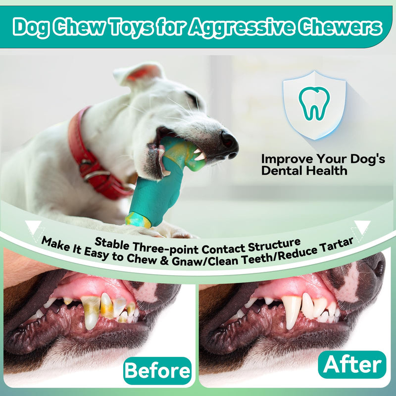 Dog Toys for Aggressive Chewers, Interactive Dog Chew Toys for Large Dogs, Indestructible Squeaky Dog Toys to Keep Them Busy, Tough Dog Toys for Medium/Large Breed Dogs (Green) Green Hammerhead Shark - PawsPlanet Australia