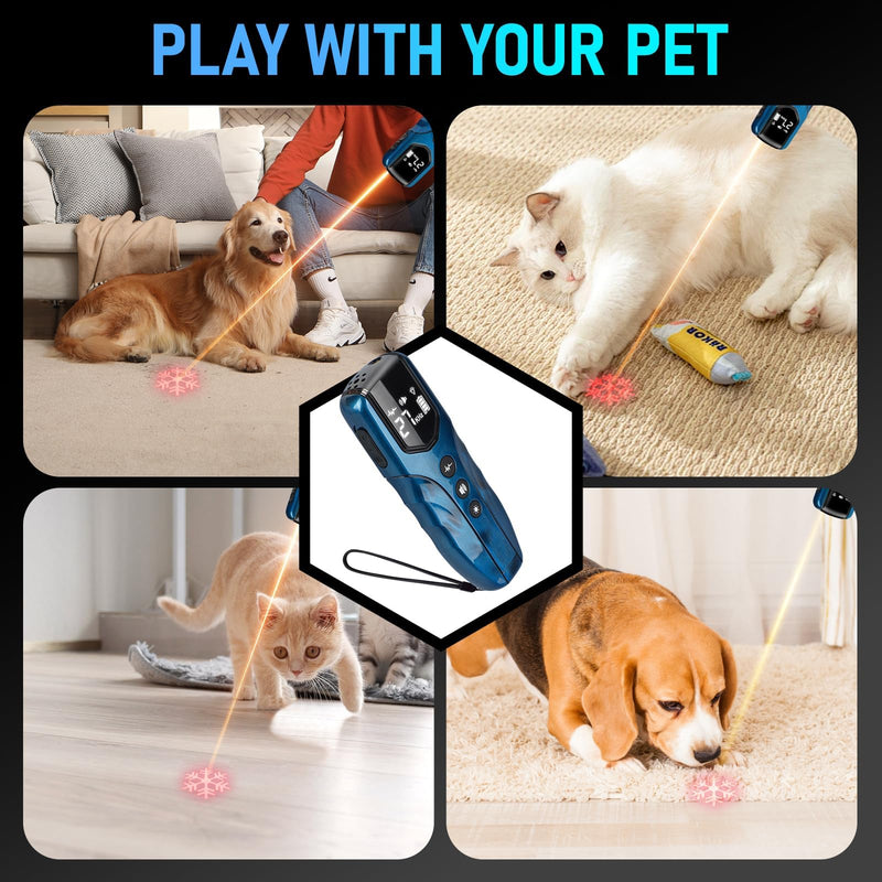 Dog Bark Deterrent Device, Anti Barking Device for Dogs 35ft Long Range, Ultrasonic Dog Training Device to Stop Barking Neighbors Dog, 5 Modes| Safe & Effective for Small, Medium & Large Dogs,Blue Blue - PawsPlanet Australia