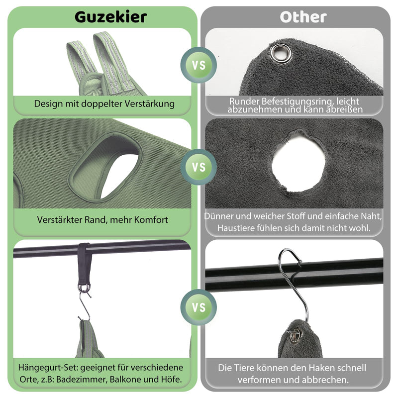 Guzekier Pet Hammock for Dogs and Cats, Grooming, Dogs and Cats Nail Cutting Pet Supplies Kit, Pet Grooming with Nail Scissors/Trimmer, Pet Comb, Nail File - PawsPlanet Australia