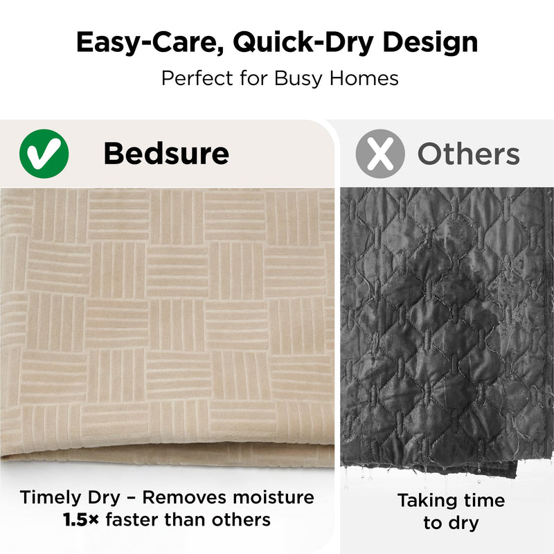 Bedsure Waterproof Couch Cover for Dogs Washable - Waterproof Blanket for Large Dogs Couch Sofa Bed Cozy, Lightweight Furniture Protector for Pet Cat Quick Drying, Sandy Tan, 52x82IN 52x82 inch - PawsPlanet Australia
