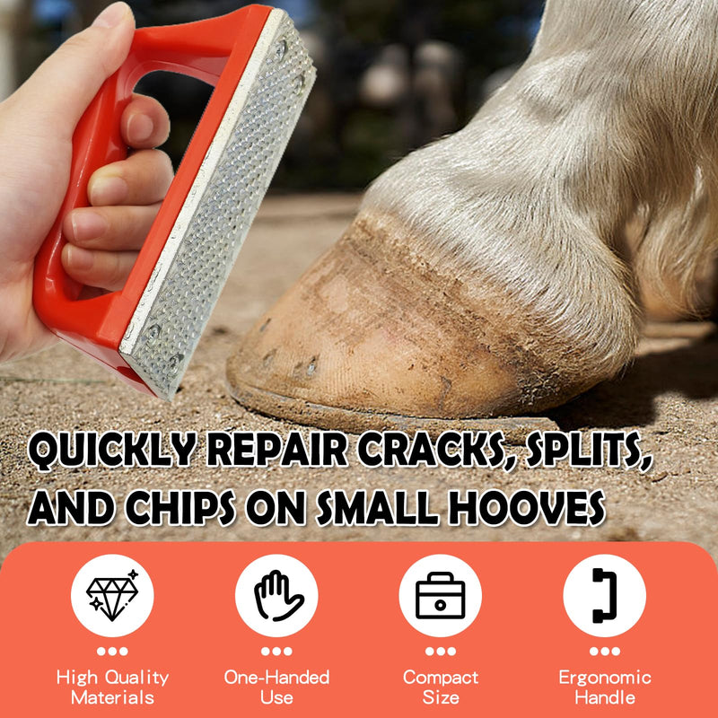 Mini Hoof Rasp for Horses,Farrier Rasp with Rubber Grip Handle Non-Slip Mat Portable Hoof Trimming Tool for Horses,Sheep,Goats,Alpacas,Veterinarians,Farm - PawsPlanet Australia
