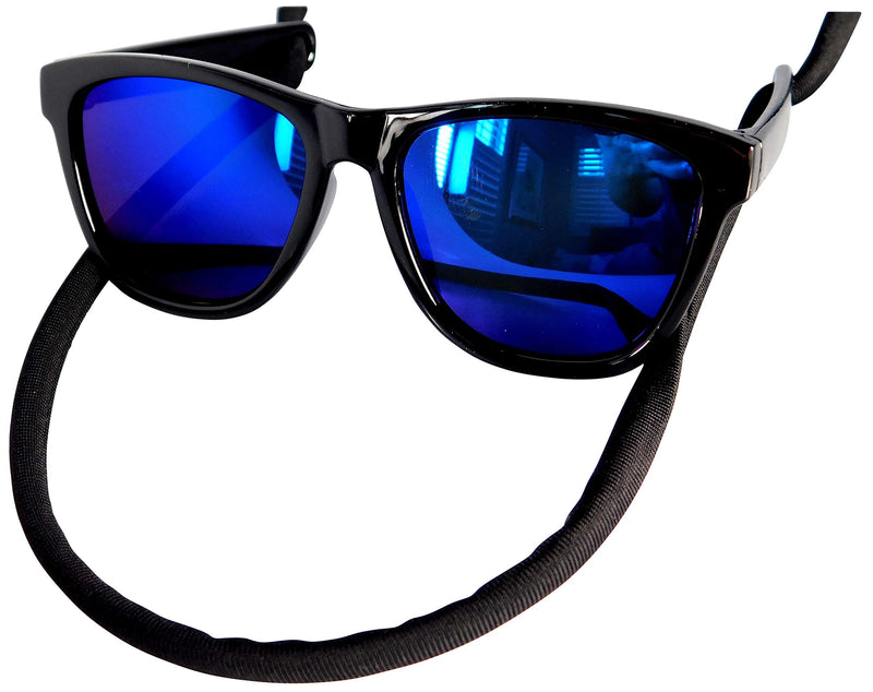 G014 Dog Cat Pet 80s Sunglasses Goggles for Small Breeds up to 15lbs (2-Pack Black+ Black-Blue Mirror) 2-pack Black+ Black-blue mirror