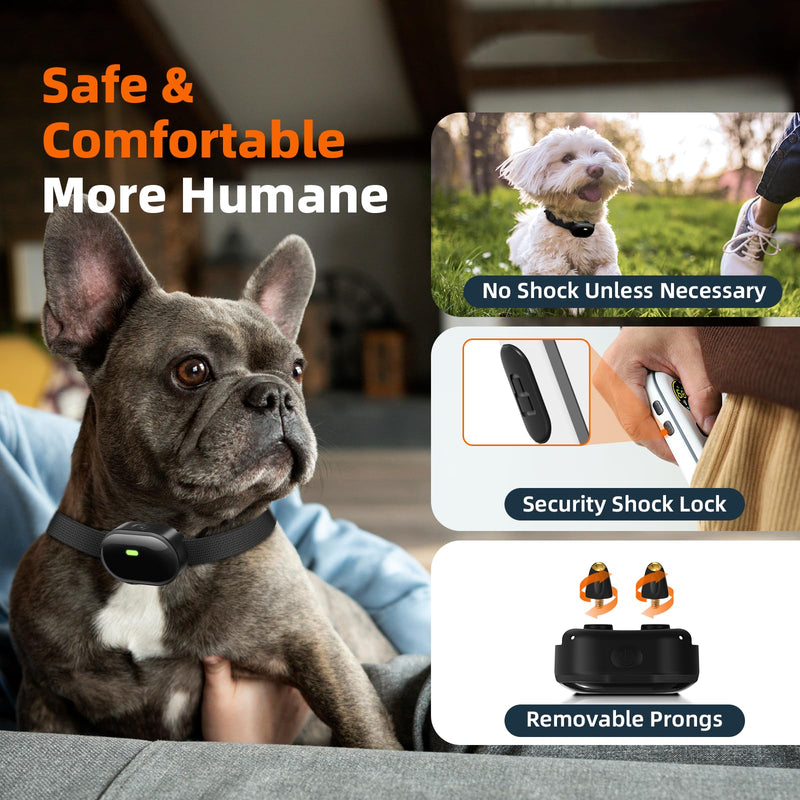 Ultra-Small Dog Shock Collar for 2 Dogs,Ultra-Light & Thin Dog Training Collar with 1300ft Remote, Tailored for Small Dogs 5-15lbs & Medium Dog, 198-Level Control,Waterproof, Rechargeable(WhiteBlack) WhiteBlack - PawsPlanet Australia