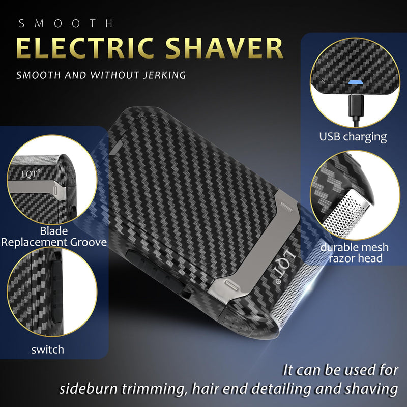 Hair Clippers for Men, Professional Clippers and Trimmers Set, Cordless Clippers for Hair Cutting,Nose and Ear Trimmer,Barber Clippers, Rechargeable Electric Shaver, Gifts for Men Matte Black - PawsPlanet Australia