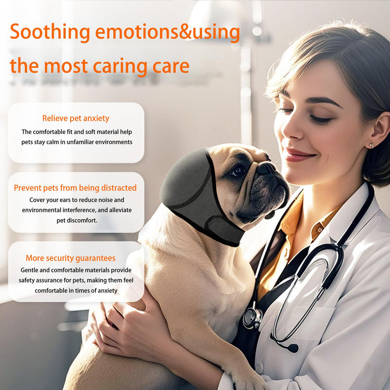 Dog Noise Cancelling Headphones, Waterproof Dog Earmuffs, Calming Ear Band for Dogs, Bathing, Fireworks, Swimming(Grey, M)