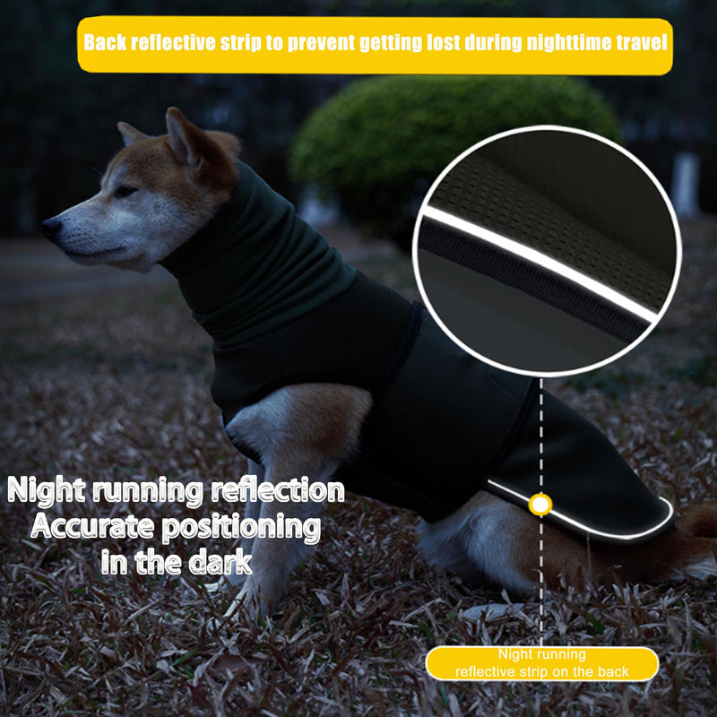 Dog anxiety jacket, 2-in-1Calming Anxiety Jacket for Dogs with Soft Ear Muffs, Reflective Strips for Thunder, Fireworks, Travel & Separation Anxiety, Relief Stress (M(Chest Girth:45-54CM)) M(Chest Girth:45-54CM)