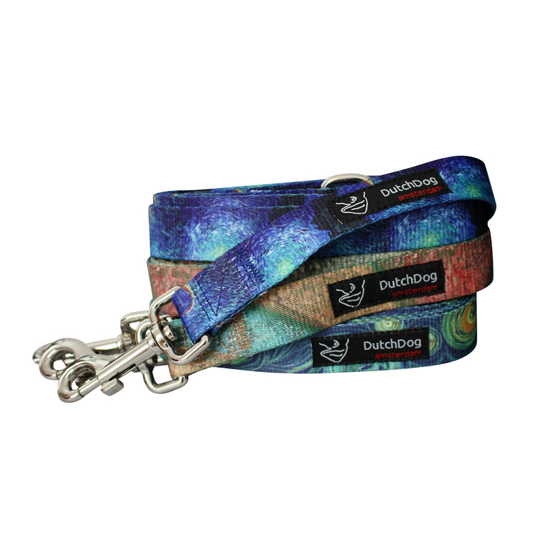 5' Recycled Webbing Dog Leash Van Gogh Cypress & Stars - PawsPlanet Australia