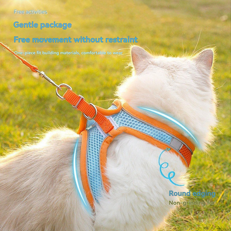 Stimulicat Cat Harness Step In, Stimuli Cat Harness Escape Proof Design for Outdoor, 2025 New Adjustable Soft Mesh Vest with Reflective Safety Strips, Cat Walking Harness and Leash (Black, S(11-15Lb)) Black S(11-15Lb) - PawsPlanet Australia