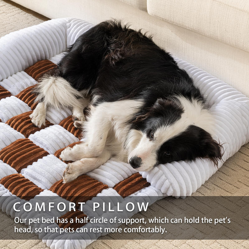Dog Couch Bed, Thick Flannel Dog Couch Cover Protector, Washable Pet Couch Covers for Sofa, Non-Slip Couch Covers for Dogs, Pet Bed Mat for Couch (Brown, M-33.45 x 30.71 inch) Brown - PawsPlanet Australia