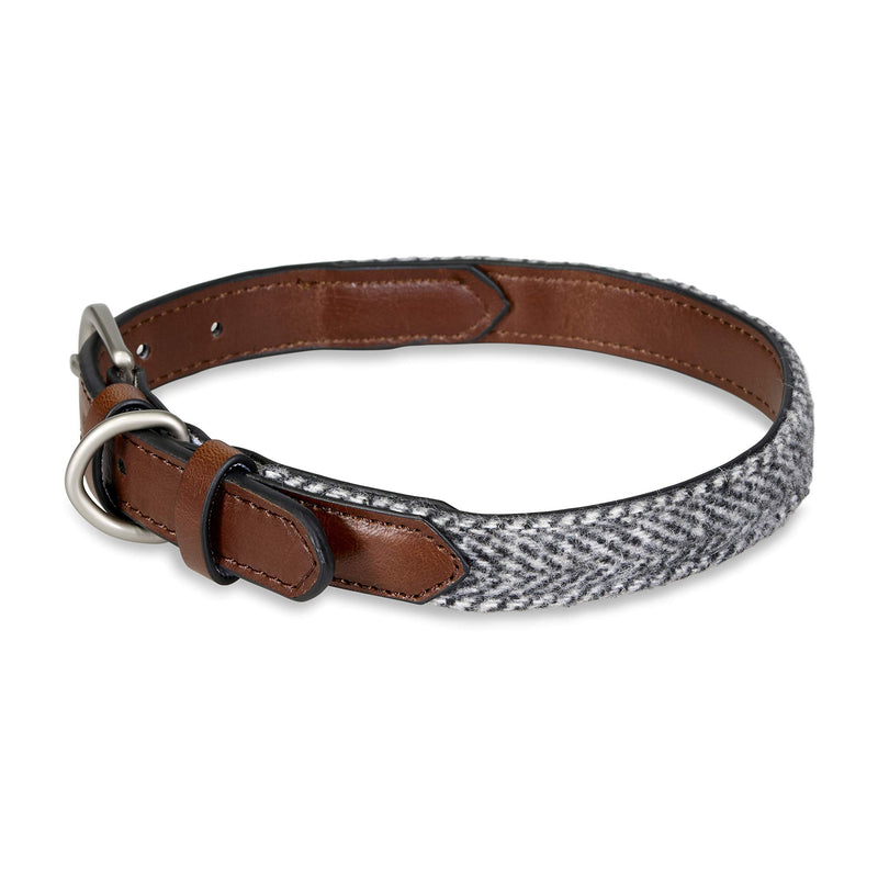 Petface Herringbone Leather Dog Collar, Large - PawsPlanet Australia