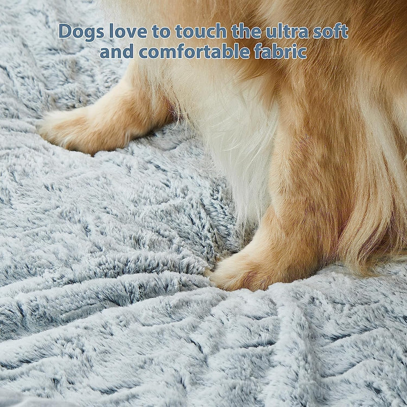 WNPETHOME XL Extra Large Dog Bed, Washable Dog Couch with Removable Waterproof Cover, Orthopedic Large Pet Sofa Bed with Bolster Sides for Sleeping Grey X-L (41x28x7in) - PawsPlanet Australia