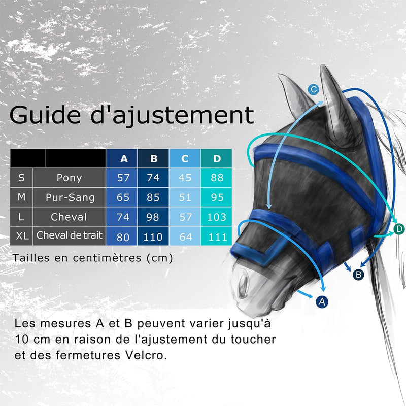Harrison Howard Maskology Supreme Nylon Framework Micro-Woven Material UV-Proof Horse Fly Mask Grey-Cob Cob (Medium)
