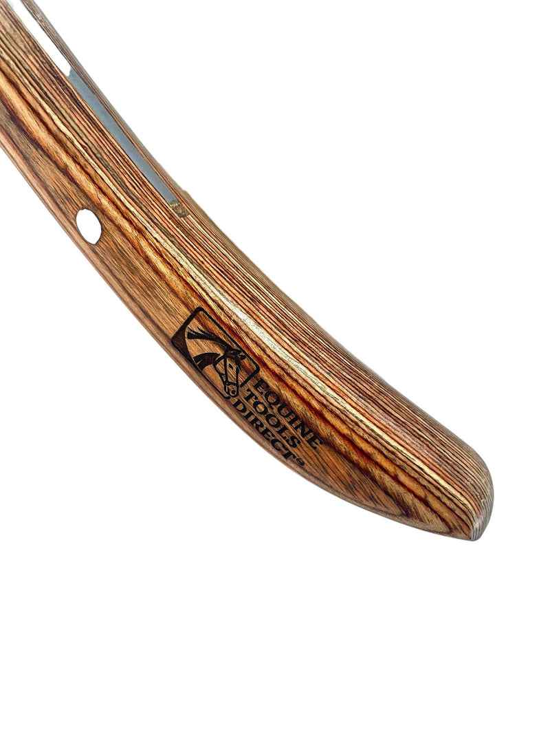 Curved Blade Hoof Knife, J2 420 Magnetic Stainless Steel, Right-Hand, Ergonomic Wooden Handle, Professional Farrier Trimming Tool